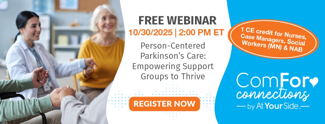 Masterclass Home Care Webinars | At Your Side Home Care - AYS_Masterclass_Page_%2B_Blog_Graphic__Person-Centered_Parkinson%E2%80%99s_Care_%E2%80%93_Empowering_Support_Groups_to_Thrive